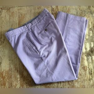 Charles Tyrwhitt Lilac Chino Pants Mens 38/32 Cotton Flat Front Preppy Old Money
